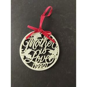 Hallmark Keepsake Ornament Mother 1990 White Plastic